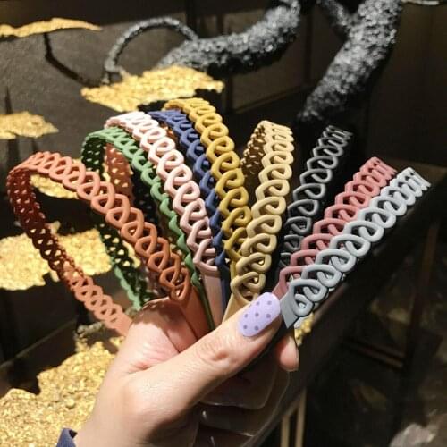 Fashion Women Hair Band Bezel Matte Solid Color Irregular Shape Woman Hair Hoop Bezel for Hair Headbands Girls Hair Accessories