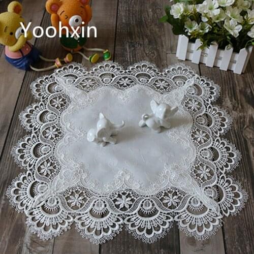 New table place mat pad cloth embroidery cup mug coffee tea doily drink coaster Christmas glass placemat dinner party kitchen
