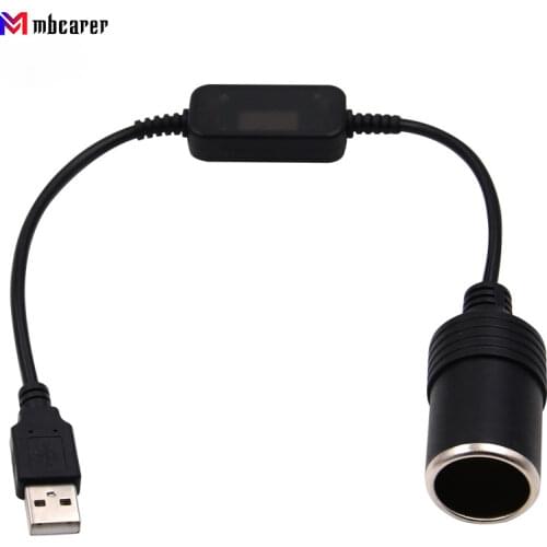 Car Cigarette Lighter Socket USB 5V To 12V Converter Adapter Wired Controller Plug Connector Adapter Auto Interior Accessories