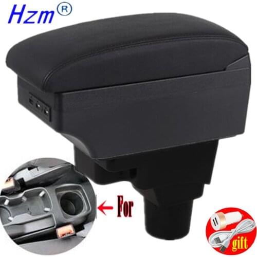 For Chevrolet Aveo Sonic Lova T250 T300 armrest box central Store content Storage box Interior Storage box parts USB LED