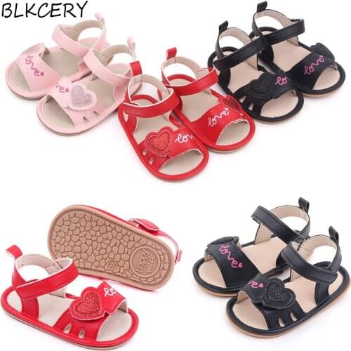 New Baby Girl Sandales Newborn Summer Shoes Toddler Footwear Princess Soft Rubber Sole Flats for 1 Year Infant Leather Sandalen