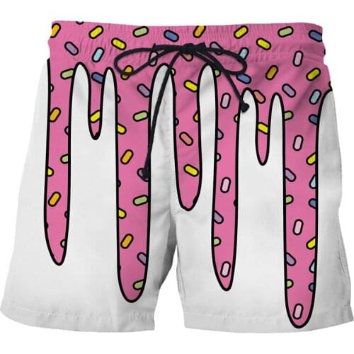 Men Beach Shorts Summer Fashion 3d Short Geometric Abstract Print Pattern board shorts off white swimwear short homme