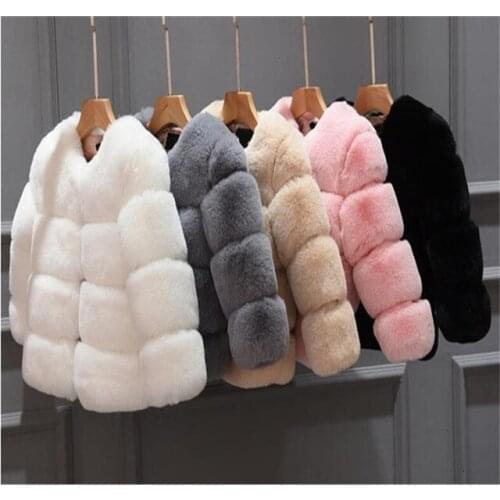 Toddler Girls Fur Coats Winter Childrens Fashion Solid Thick Furry Jackets Korean High Quality Warm Coat for Girls Kids Clothes