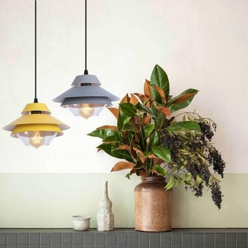 Modern LED Pendant Lights Multicolour Dining-room Restaurant Lamp Switch Pendant Lamps Twisted Wire Home Decration Lighting E27
