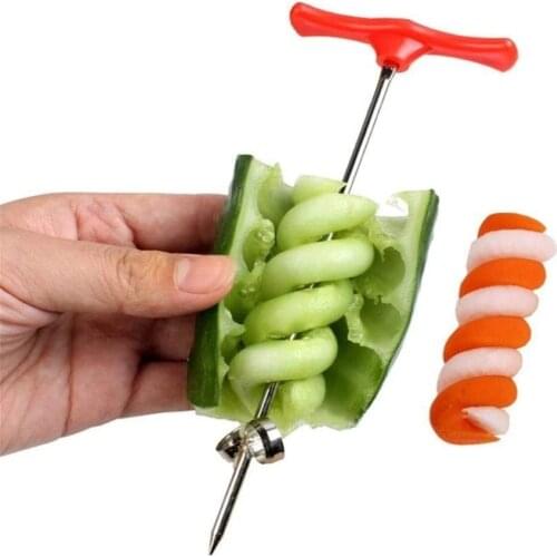 Vegetables Spiral Knife Carving Tool Potato Carrot Cucumber slicer Chopper Manual Spiral Screw Slicer Cutter Spiralizer