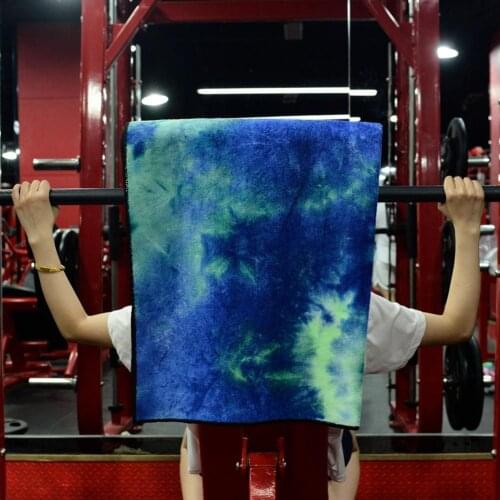 Sweat-absorbent sports towel Superfine fiber thickened to increase sweat-absorbent tie-dye skin-friendly towel gym equipment