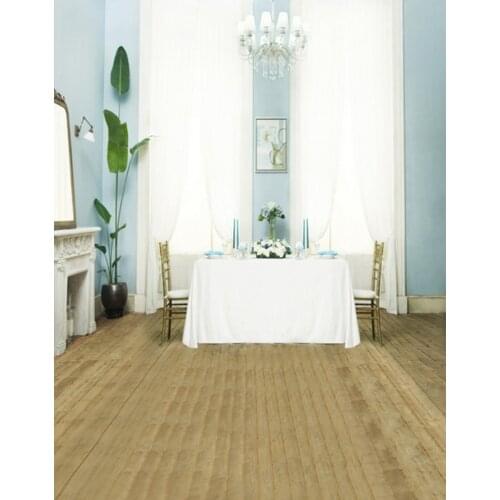 Dinning Room Wooden Floor Photography Backdrops Photo Props Studio Background 5x7ft