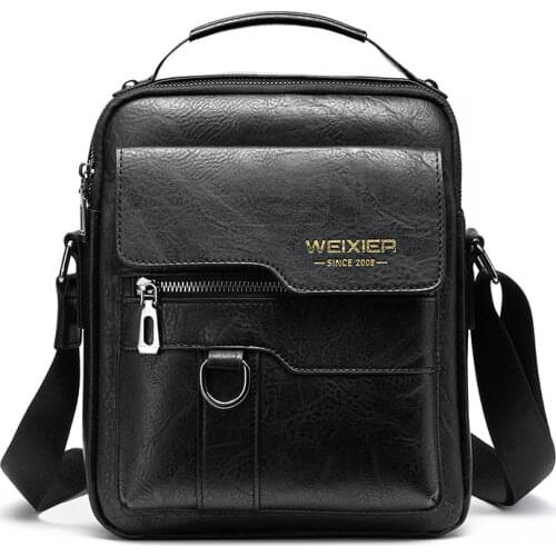Mens Crossbody Bag Men Shoulder Bags Zippers Handbags Large Capacity Artificial Leather Bag For Male Messenger Tote Bags