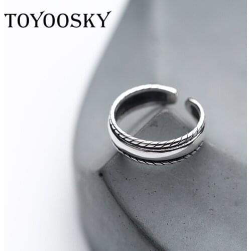 TOYOOSKY Women's Silver Rings