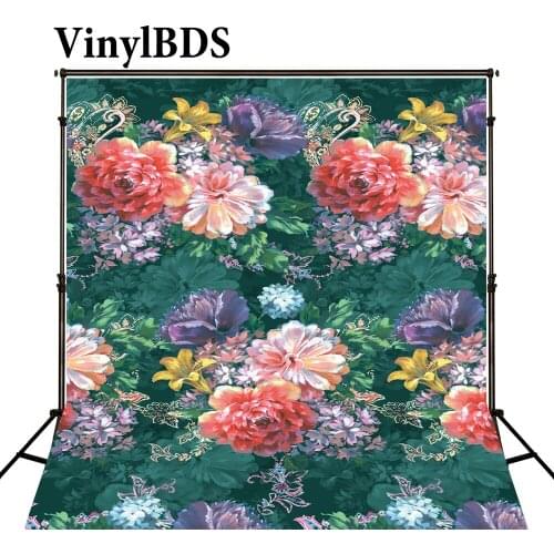 VinylBDS 5x7ft Flower Wall Wedding Floral Backdrop Bokeh Photography Backdrops Spring Backgrounds Newborn Photography Background