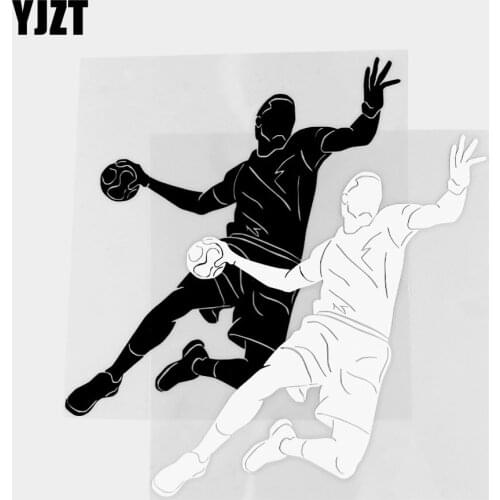 YJZT 17.2×18.4CM Cool Vinyl Decal Body Decoration Car Sticker Basketball Dunk Black/Silver 20A-0353