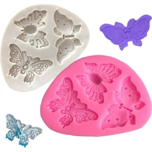 1PC Pretty Cake Ranch Butterfly Lace Candy Mold Pink Fudge Cake Decoration Tool Kitchen DIY Epoxy Resin Mold Fondant A105