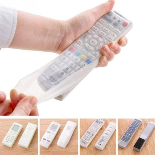 1pcs Silicone TV/Air Condition Remote Control Case Cover Transparent Dust Protect Storage Bag Anti-dust Waterproof Case 5z