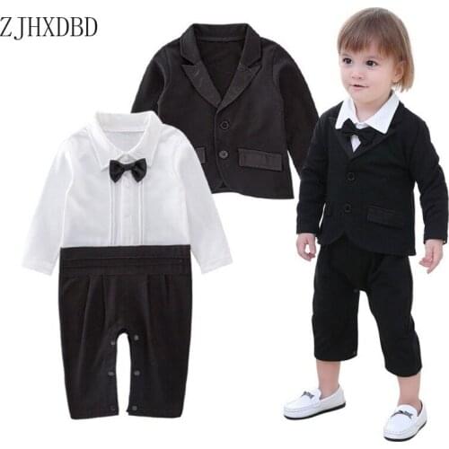 2Pcs School Suit Autumn Toddler Boys Suits Cotton Baby Boy Wedding Suits Kids Blazers Formal Wear Cotton Children Clothing Sets
