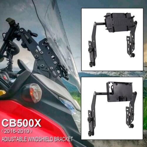 2016 2017 2018 2019 New Motorcycle Adjustable Windshield Kit & GPS Navigaton Mount Phone Bracket For Honda CB500X CB 500 X