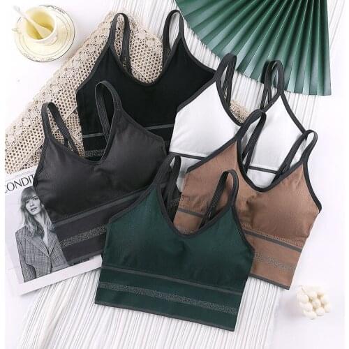 2021 Sport Bras Women Fitness Yoga Running Bras Top Sexy Breathable Silver Belt Vest Beauty Back Gathered Fashion Sportwear