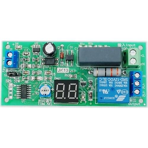 220V AC timing off trigger type dynamic display LED digital tube timing time relay module