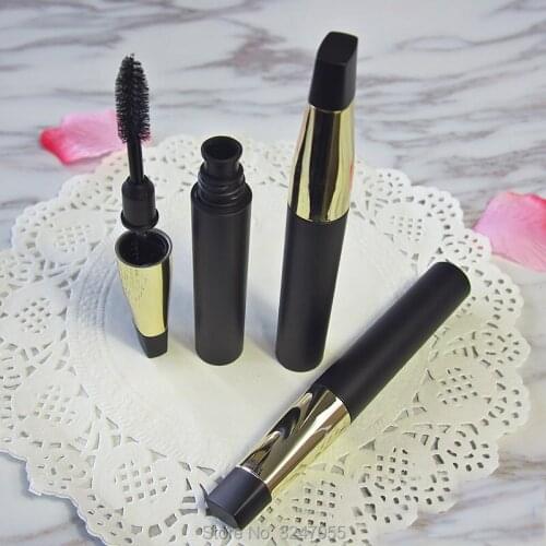 7.5ML 40pcs/lot Top Quality Matte Black Mascara Tube, DIY Empty Eyebrow Growth Liquid Container,Eye Cream Plastic Storage Bottle