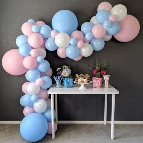 Baby Pink Blue Balloon Garland Kit Gender Reveal Party Baby Shower Decoration Supplies Macaron Party Latex Balloons