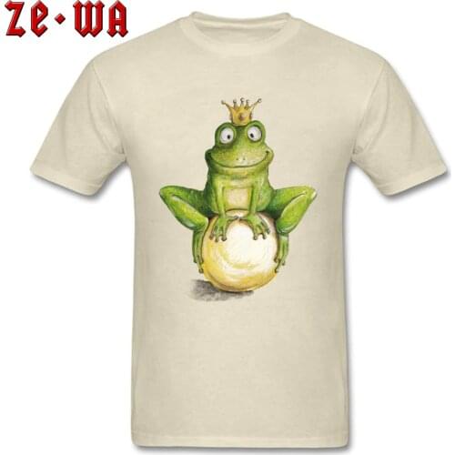 3D T-shirt Men Funny Tshirt Frog Printed Beige Clothes Crew Neck Prince Short Sleeve Tee Shirts Top Quality Cotton Sweatshirts