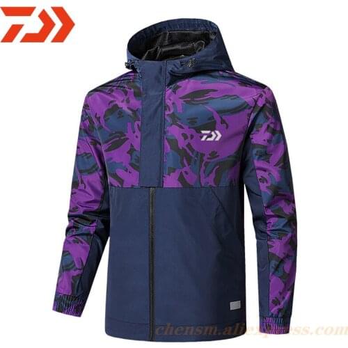 Daiwa Camouflage Windbreaker Fishing Jacket Fishing Clothes Breathable Perspiration Daiwa Quick Dry Fishing Keep Warm Clothes