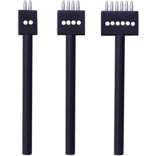 LMDZ 2mm 4mm 6mm Black Row Punching Leather Production Stitching Punching Straight Row Punching Leather Punching Tool