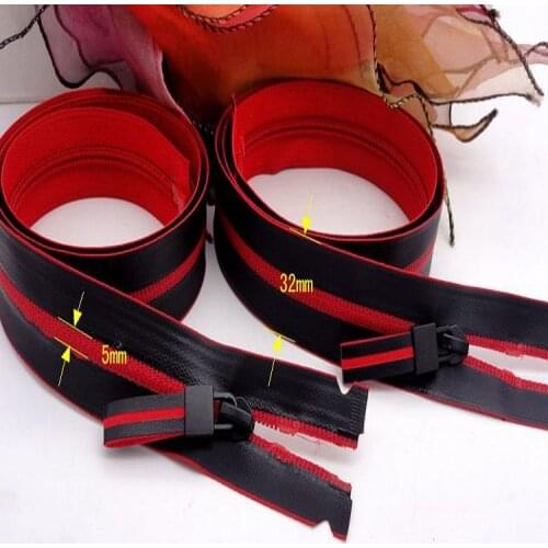 No.5 waterproof zipper for sewing craft zip outdoor jacket coat sports wear zipper repair 80cm 100cm 2pcs/lot black red fashion