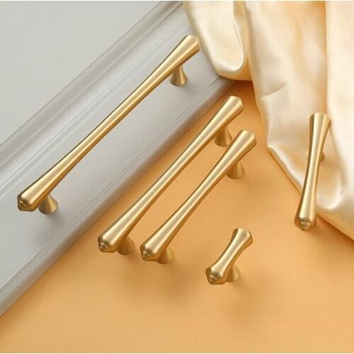 2021 1Pc New Modern Long Bar Cabinet Brass Handle Golden Drawer Wardrobe Knob Furniture Diy Light Luxury Cabinet Handles
