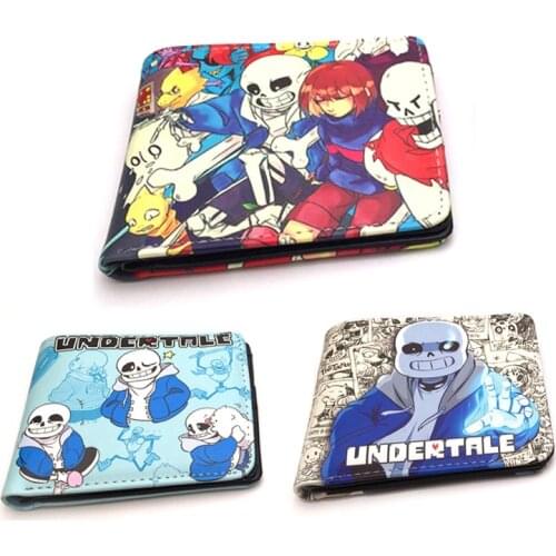 Novelty Game Undertale Wallet PU Student Short Wallets Casual Leather Card Holder Cute Cartoon Gift Kids Children Purse Carteras
