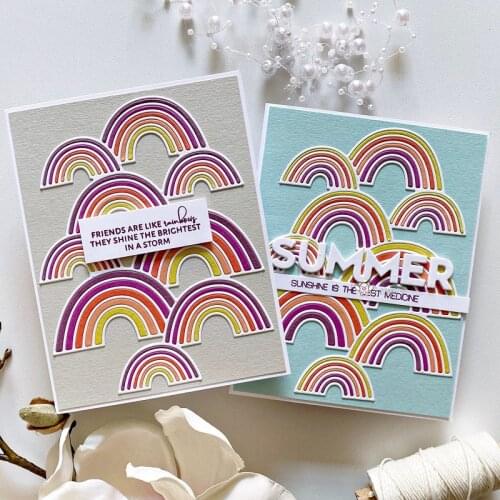 New Rainbow background decoration metal Cutting Dies Stencils DIY Scrapbooking Paper/photo Cards Embossing Dies