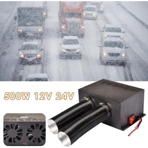 500W 12V 24V Double Hole Car Heater Frost Removing Heating Parking Heatitems For RV Boats Motorhome Trucks Trailer