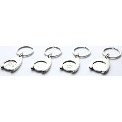 Personalized Keychain Custom Lettering Shopping Cart Pluggable Design Key Chain for Car Key Ring Holders Wholesale