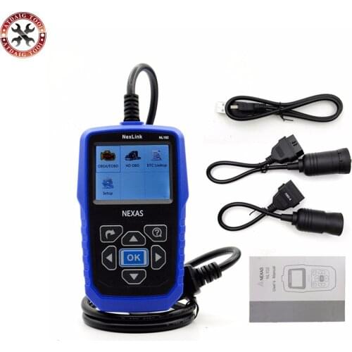 Newest Heavy Duty Truck Diagnostic Diesel Engine Scanner NEXAS NL102 OBD2 CAN Auto Kit Code Reader Free shipping