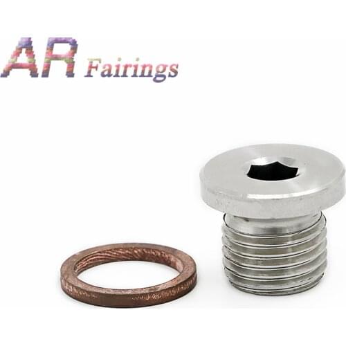 Oil Drain Plug Bolt Washer Gasket For Yamaha Grizzly Wolverine Big Bear Tracker Kodiak Bruin Timberwolf ATV