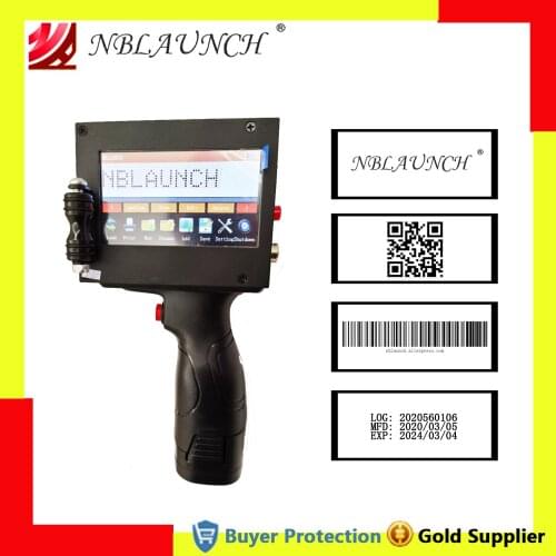 Handheld Inkjet Printer QR Code Barcode Logo printing Expiry Production Date Touch Screen Intelligent Usb Label Coding Machine