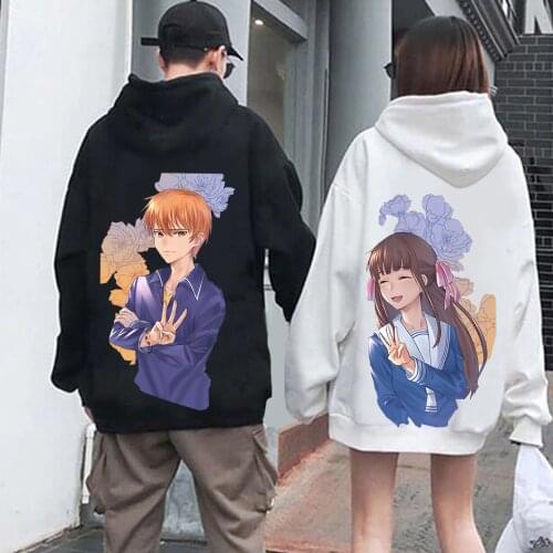 Couple Sweater Hot Anime Fruits Basket Cosplay Hoodies Sweatshirts Harajuku Souma Kyo Honda Tohru Pullover Casual Men Women Top