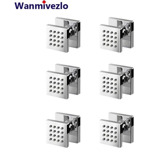 Wanmivezlo 6pcs Shower Body Massage Spray Jets Bath SPA Massage Jets Sprayer Aerosols Brass Chorros Shower Free Shipping
