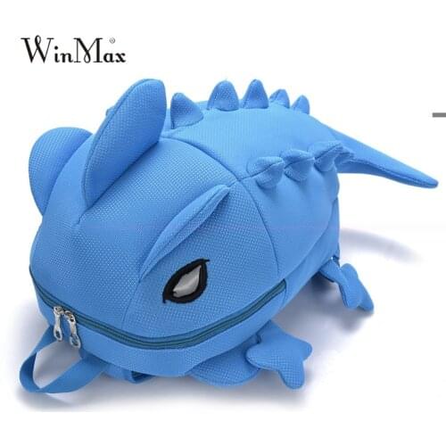 Winmax Creative Chameleon Cartoon Backpack Monster Dinosaur children school bag Personality boys School bags Whimsy travel bag