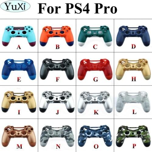 YuXi For Sony for PS4 Pro Slim Controller Plastic JDS 040 JDM-040 Cover Front Back Housing Shell Case with buttons mod kit
