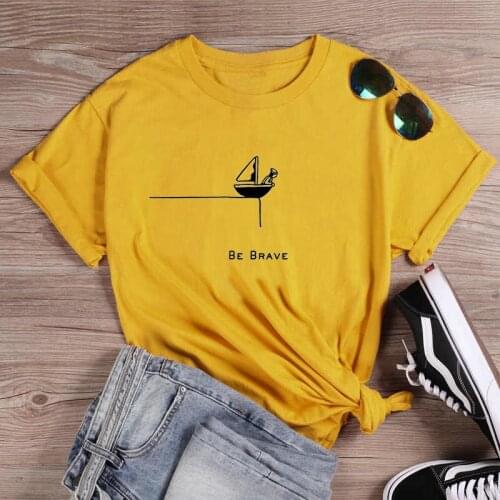 Be brave faith T-Shirt funny 100% Cotton grunge Fashion aesthetic tumblr graphic camisetas women hipster unisex tshirt top tee