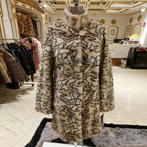 Wishers Mink real Fur coat Women winter Natural Fur Mink Coat And jackets Female Long Warm Vintage Women Clothes 2020