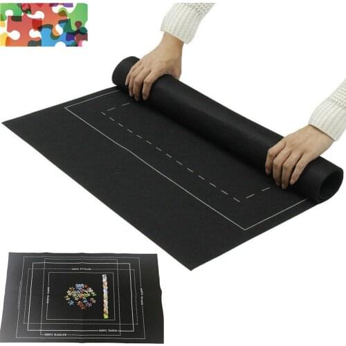 1Pc Felt Puzzles Mat Roll Up Play Storage Blanket for 1500/2000/3000/6000Pcs Jigsaw Puzzle Game Portable Travel Storage Bag