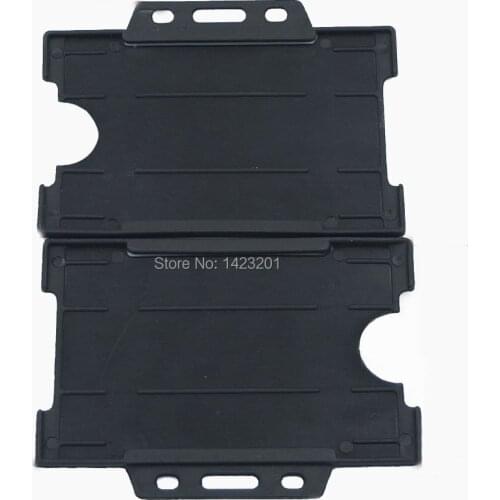 10 Pcs / Lot Horizontal Rigid Hard Plastic Business ID Name Tag Card Badge Holder Office Black