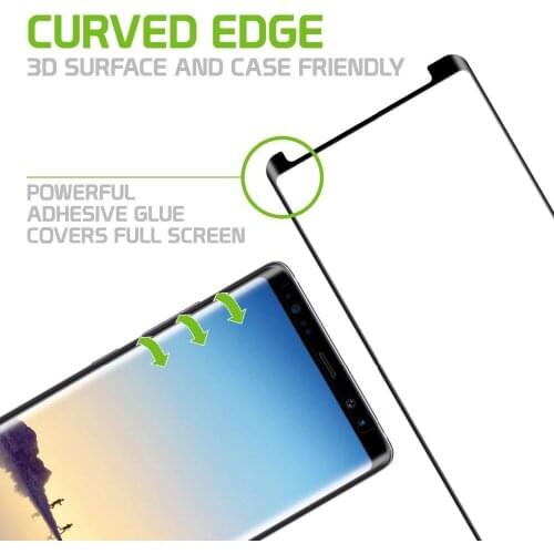 3D Full Glue Adhensive Case Friendly Tempered Glass for Samsung Galaxy S8 S9 Plus Note 8 Note9 Glass Phone Screen Protector