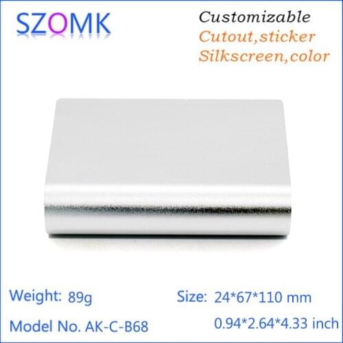 4pcs/lot DIY aluminum junction box enclosure for electrical apparatus hardware and metal detector enclosure 24*67*110mm