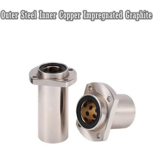 Oilless Bearing LMHP35UU LMHP35LUU LMHP40UU LMHP40LUU LMHP50UU LMHP50LUU LMHP60LUU Outer Steel Inner Copper Impregnated Graphite