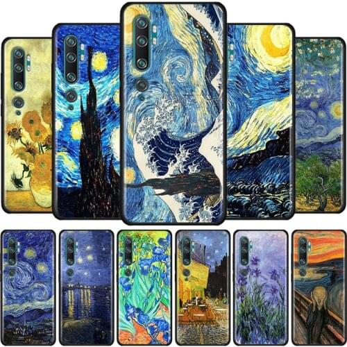TPU Shell For MI 11X Pro 11 Ultra 11i 10T Lite 10S 9T 9 SE 8 Van Gogh Starry Sky Guscio for MI 11 Lite A3 Cover