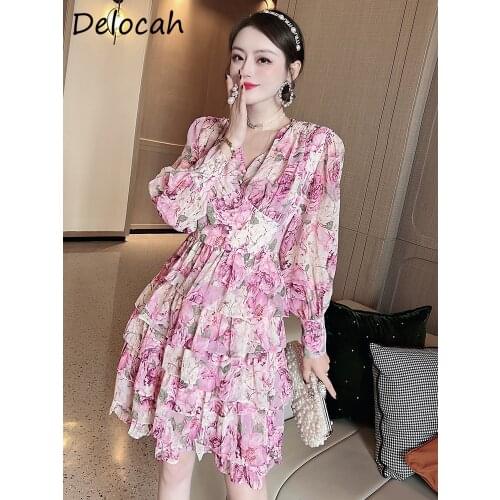 Летние платья мини Delocah China At AliExpress