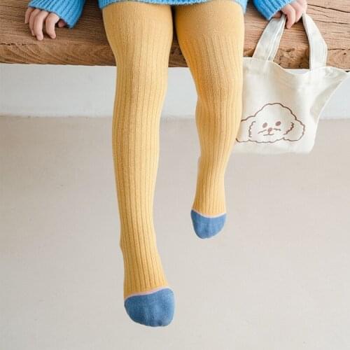 Kids Spring Autumn Baby Girs Cartoon Pantyhose Knitted Stockings Warm Tights Cotton Toddlers Clothing