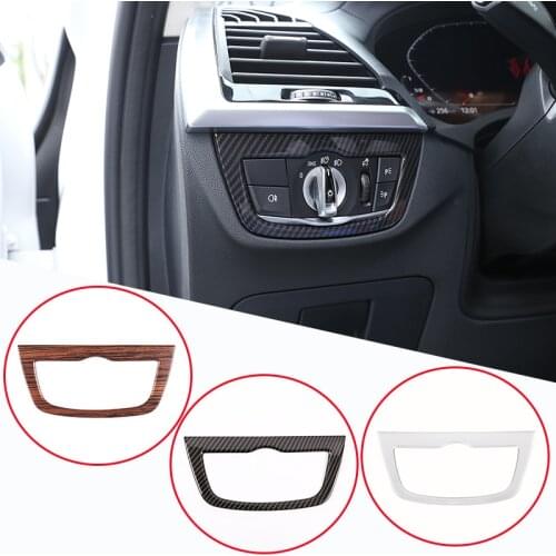 For X3 G01 2018 2019-2020 Car ABS Headlight Switch Decoration Frame Trim Accessories For X4 G02 2019-2020